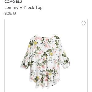 Como Blu Lemmy V-Neck Blouse - Medium - EUC